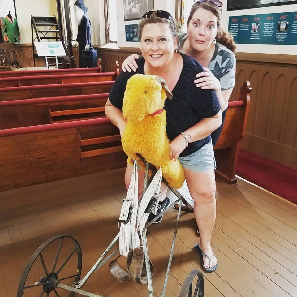 Ladies from Missouri take a Goat Ride! Tour Group May 2018